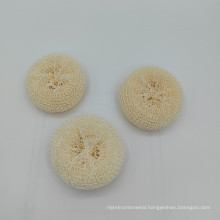 Round Plastic Mesh Dish Scourer for Kitchen Cleaning